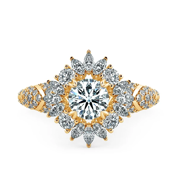 Nhẫn đính hôn Floral Halo NCH2501 2